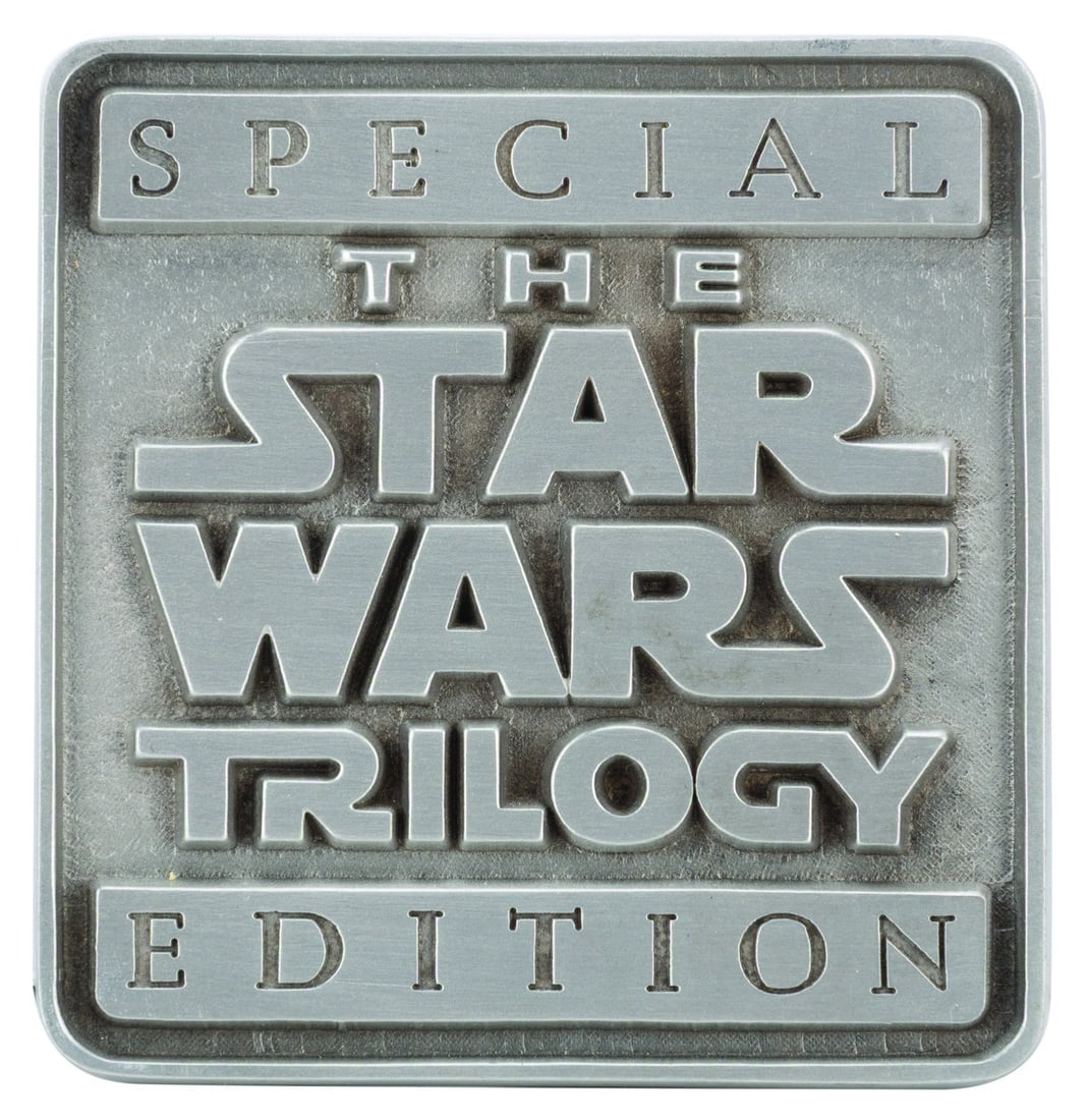 A 1996 Star Wars Summit Paperweight.: (Lucasfilm, 1996) A Star Wars Trilogy Special Edition paperweight from the 1996 Star Wars Summit, a meeting of franchise licensees and Lucasfilm employees. The paperweight was released as a limited