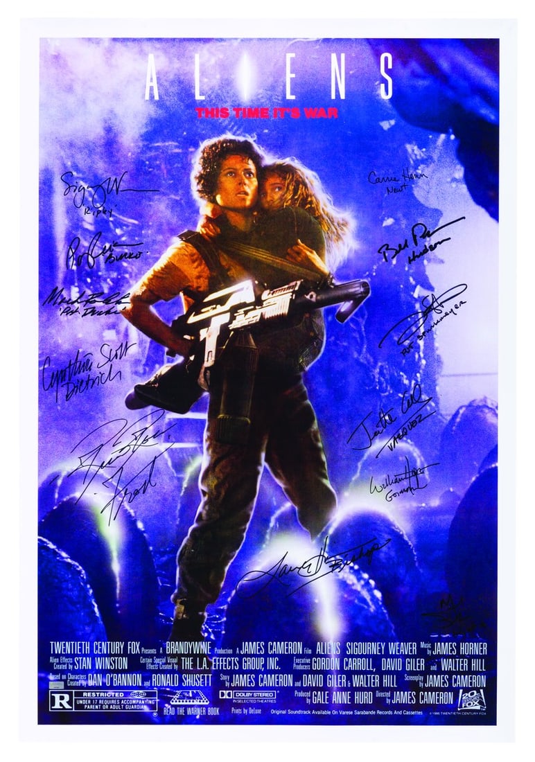 A Multi-Signed "Aliens" One-Sheet.