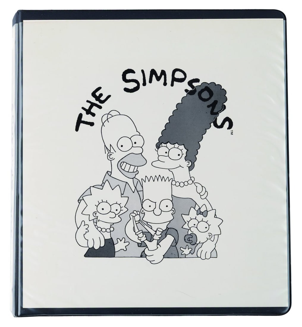 A Rare Early "The Simpsons" Style Guide.: (20th Century Fox, 1989) An original style guide for “The Simpsons." Already a favorite interstitial animated segment in “The Tracy Ullman Show,” “The Simpsons” debuted in their own