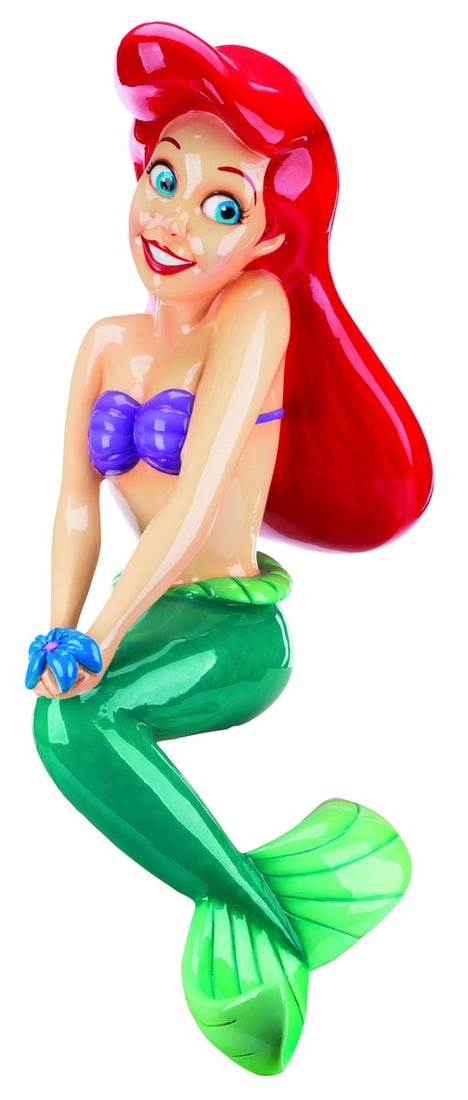 A "Little Mermaid" Ariel Disney Store Display Figure.: (Disney, 1990s-2000s) An original Disney Store display figure of Ariel from “The Little Mermaid.” Measuring 20" x 13" x 36" tall, the fiberglass figure is in very good condition with light wea