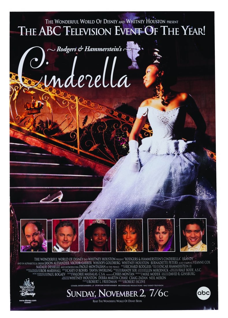 A Rare Brandy "Cinderella" TV Movie Poster.: (ABC, 1997) A rare poster for the television movie of Rodgers and Hammerstein’s “Cinderella” starring Brandy and Whitney Houston. This diverse and highly acclaimed musical relaunched "The Wo