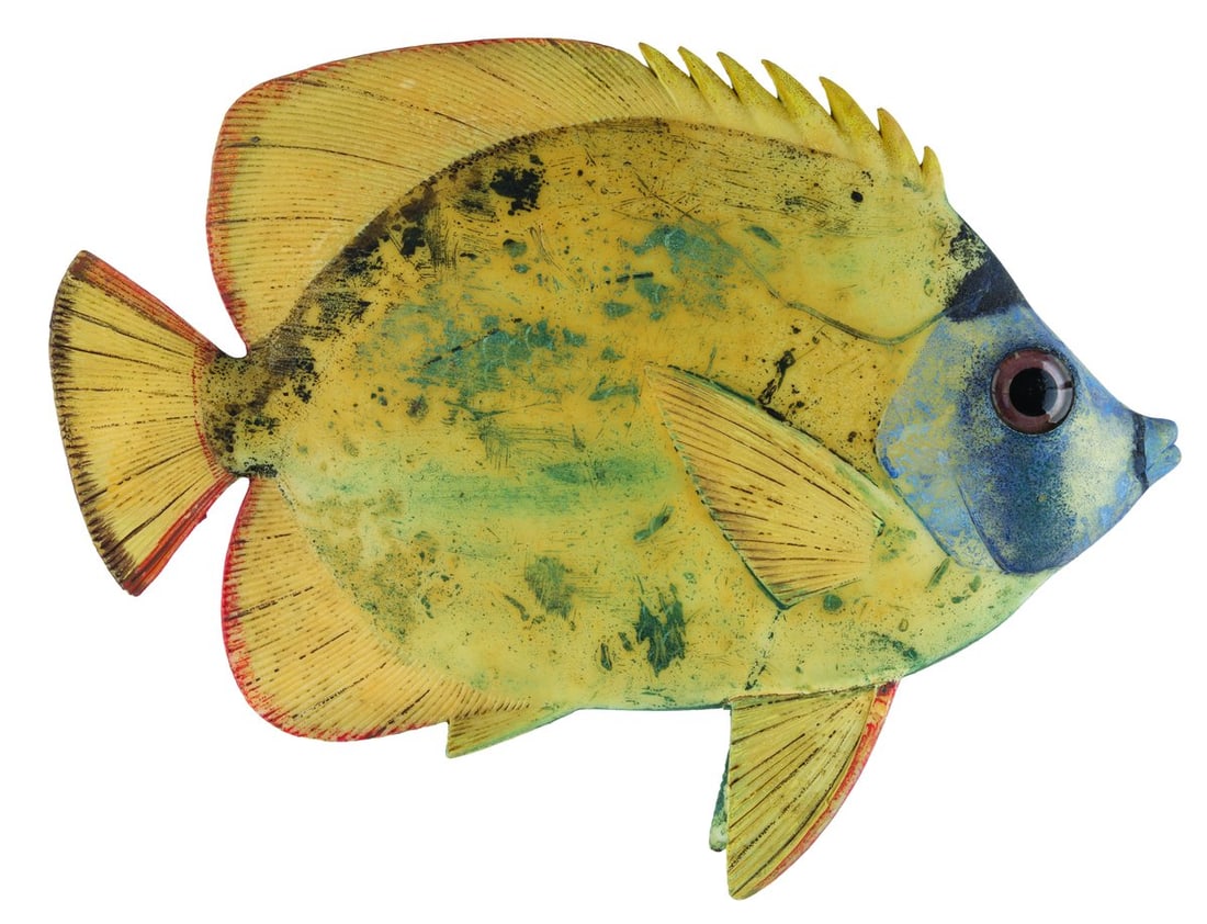 A Submarine Voyage Fish Prop.: (Disneyland, 1960s-90s) A prop fish from Disneyland's Submarine Voyage in Tomorrowland. Constructed of hollow cast resin, the fish is hand-painted and features a mounting hole on the reverse for secur