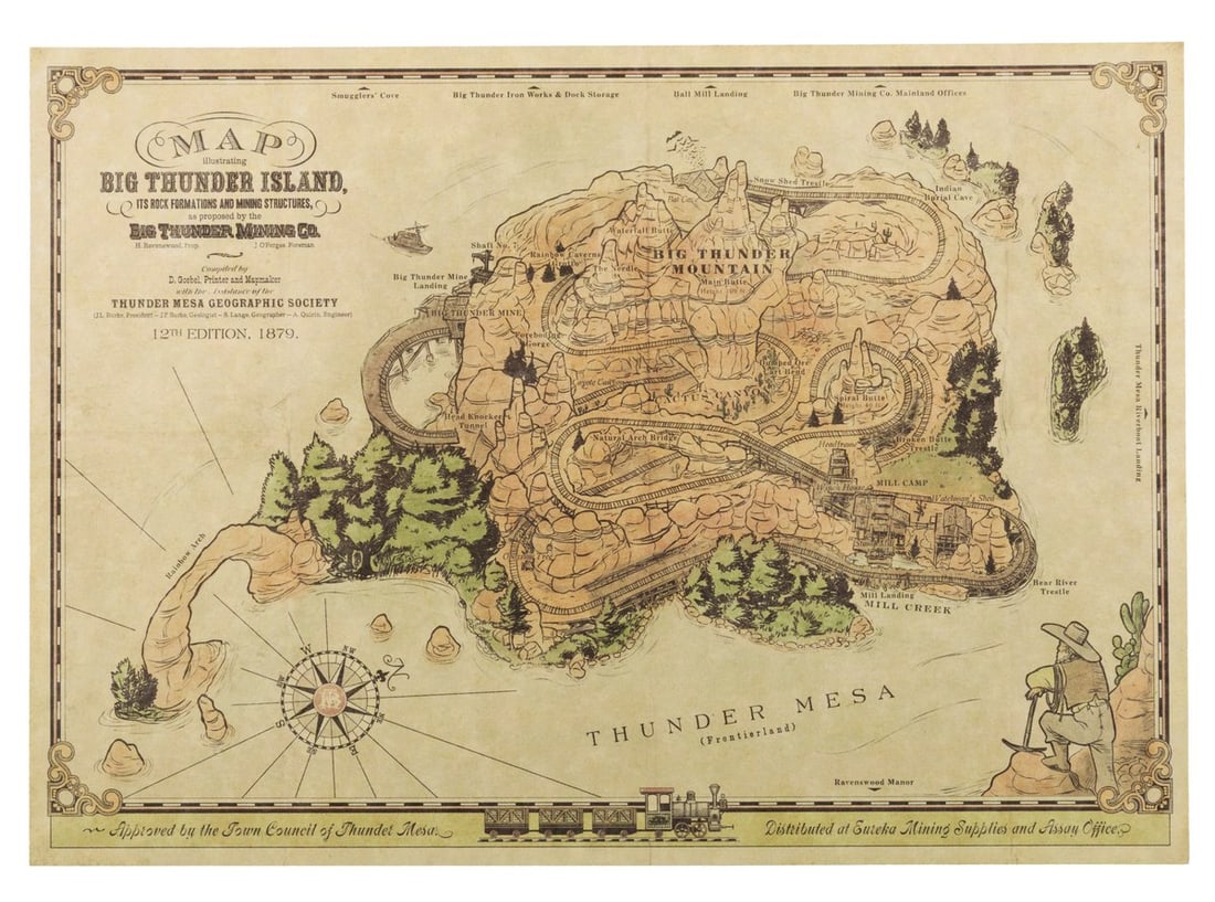 A Rare "Big Thunder Island" Map Prototype. - 2