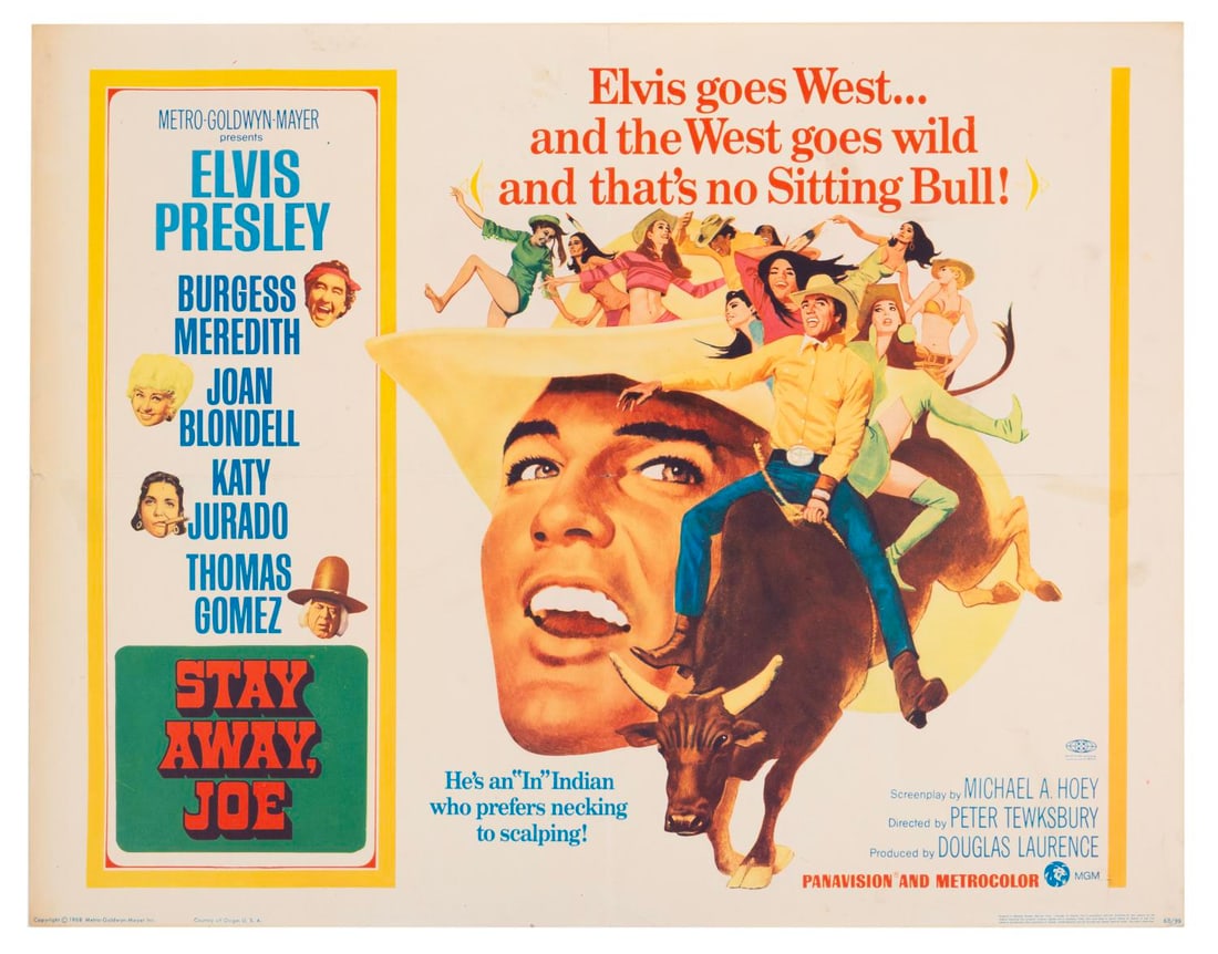 An Elvis Presley "Stay Away, Joe" Half-Sheet. (1 of 1)