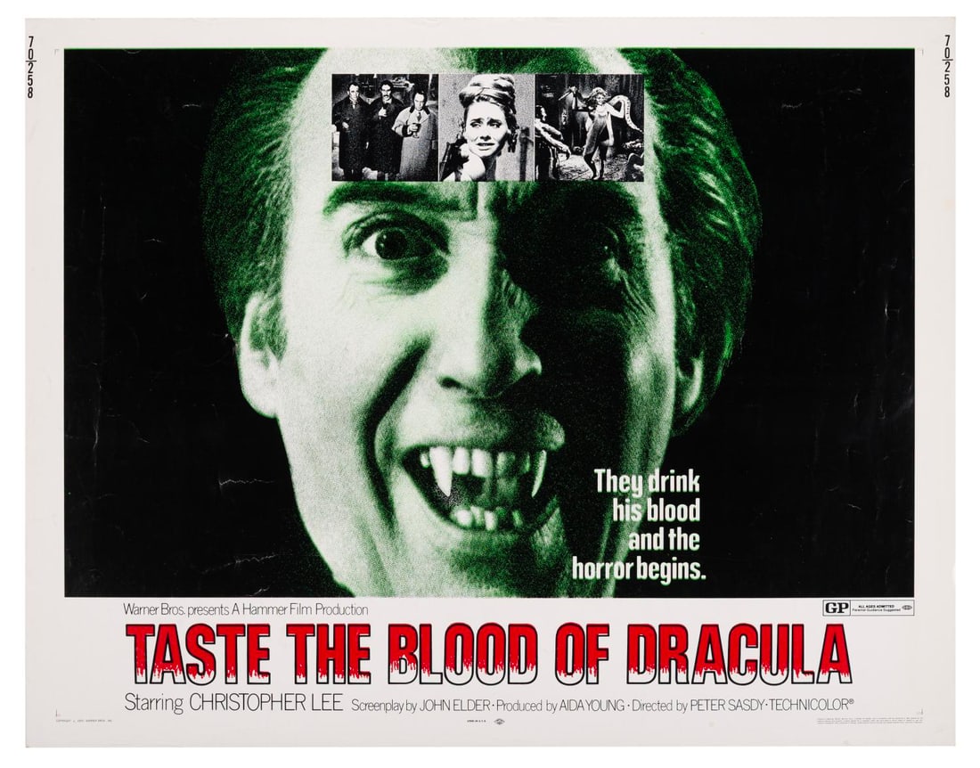 A "Taste the Blood of Dracula" Half-Sheet. (1 of 1)