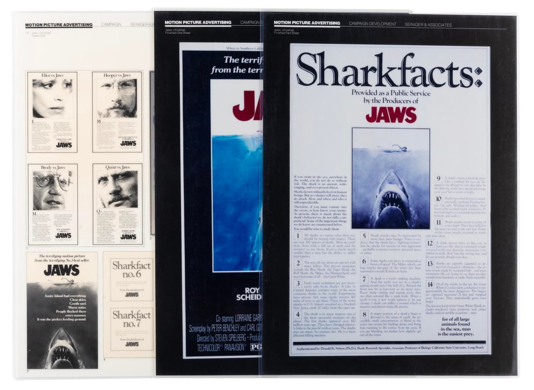 A Trio of “Jaws?? Poster Presentation Boards. (1 of 5)