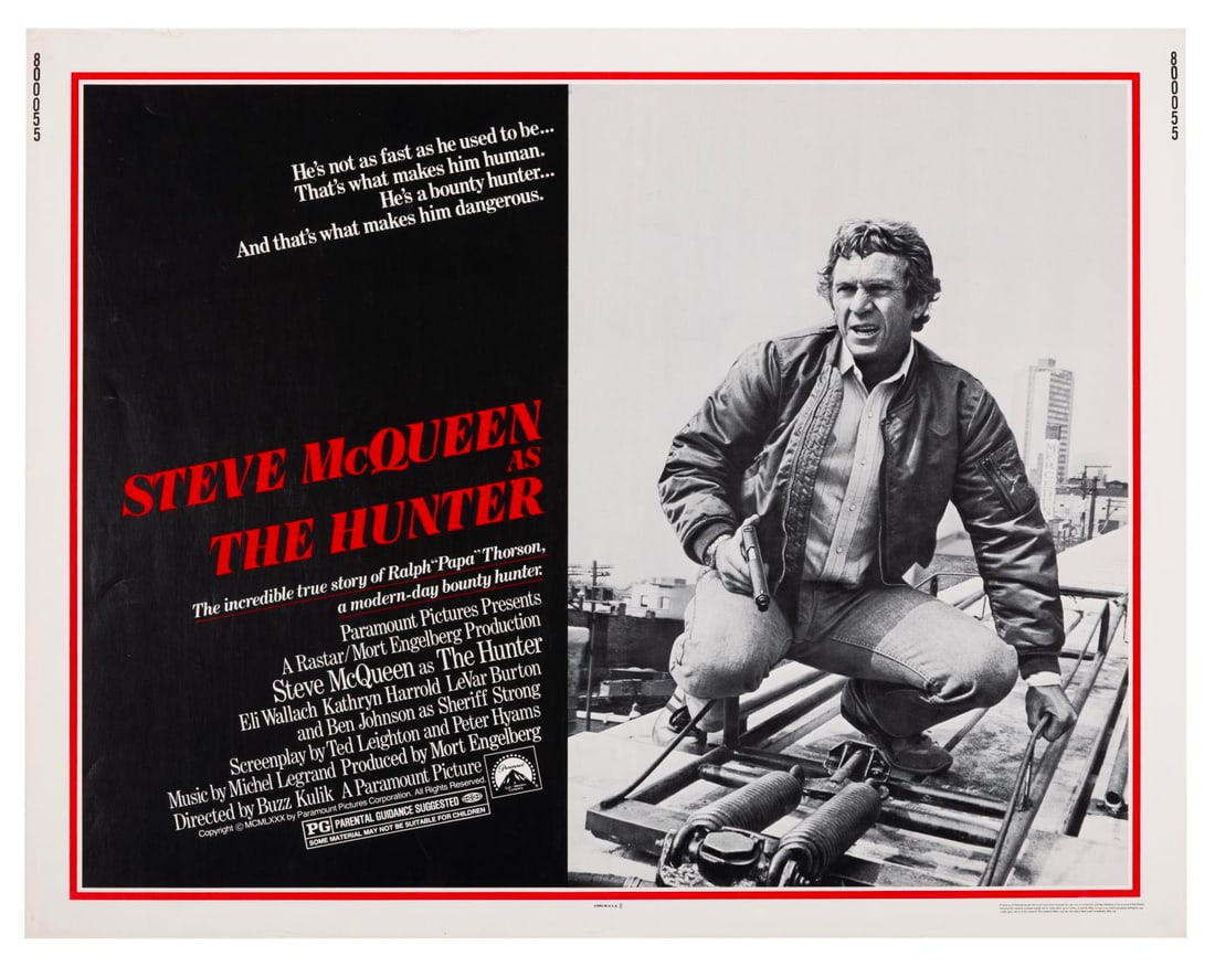 A Steve McQueen “The Hunter?? Half-Sheet. (1 of 1)