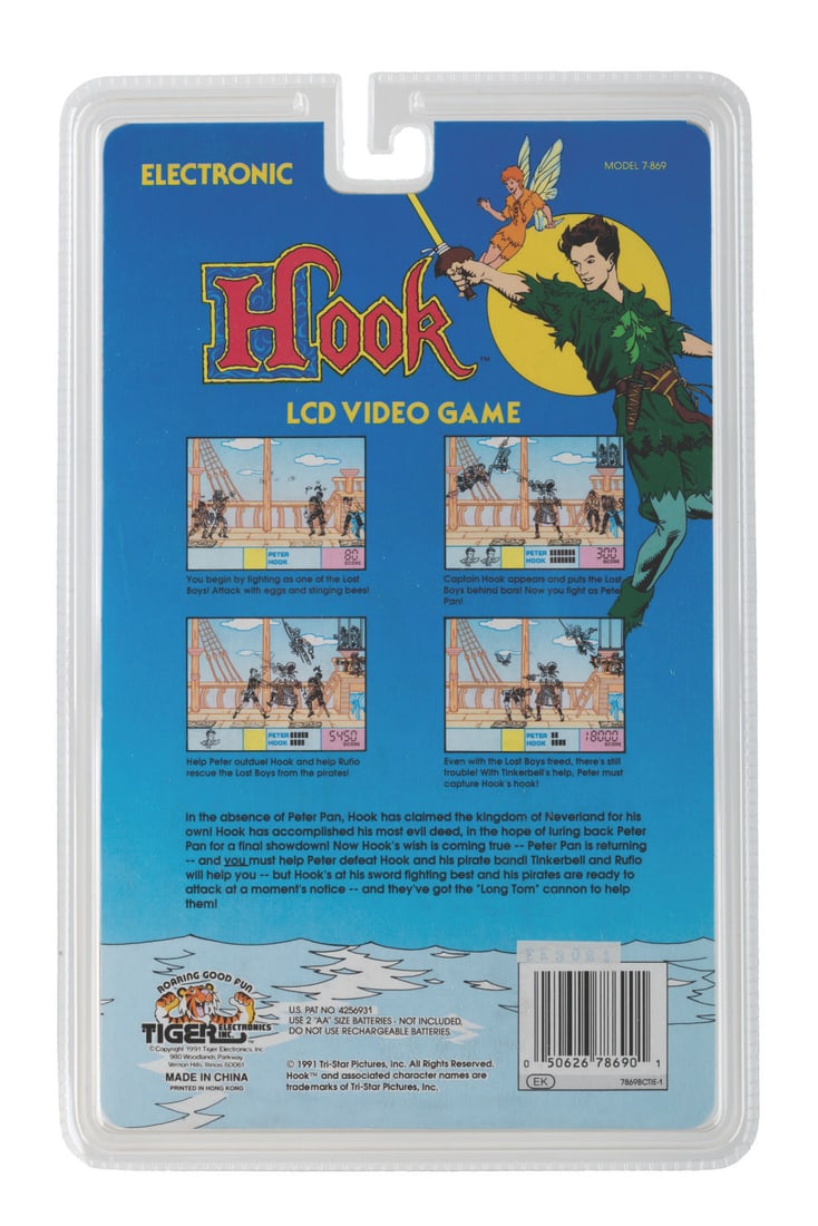A 1991 Tiger Electronics Hook LCD Video Game. - 2