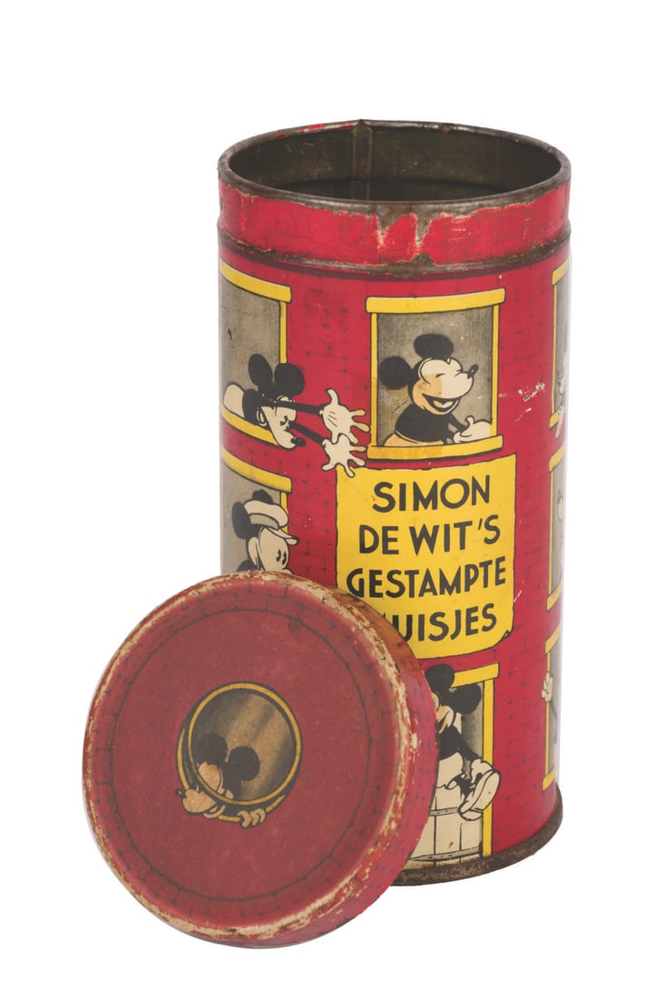 A Dutch Mickey Mouse Tin Box. (1 of 1)