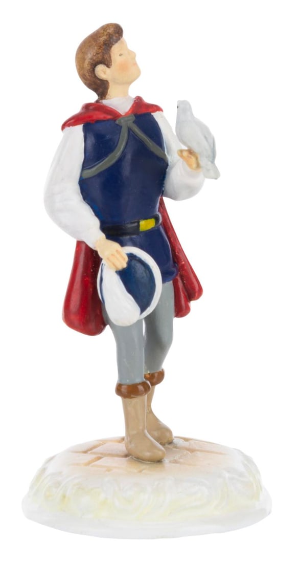 A Story-Time by Olszewski "Sealed With a Kiss" Figurine.: (Olszewski, 2000s) A “Sealed with a Kiss” Story-Time China figurine by Oslzewski of the Prince from “Snow White and the Seven Dwarfs,” released in a limited edition of 3,000. Standing