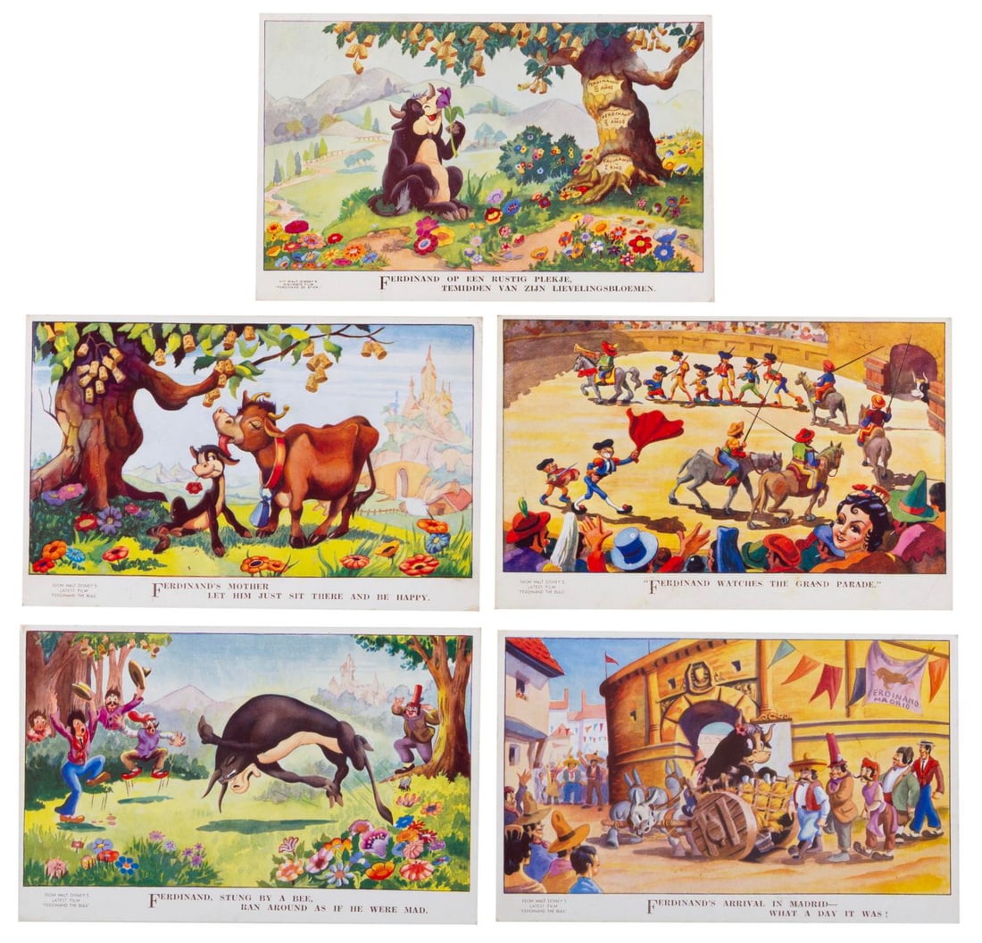 A "Ferdinand the Bull" Postcard Collection. (1 of 6)