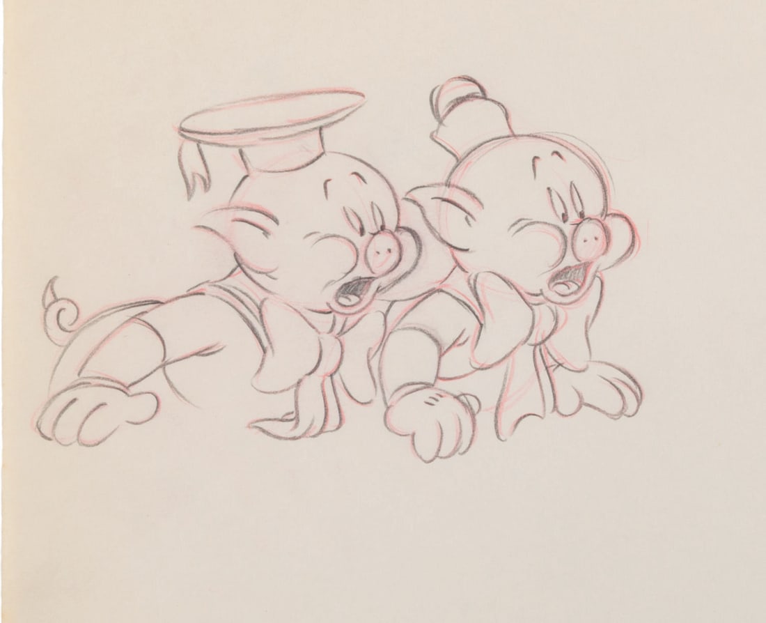 A "The Practical Pig" Production Drawing. - 2