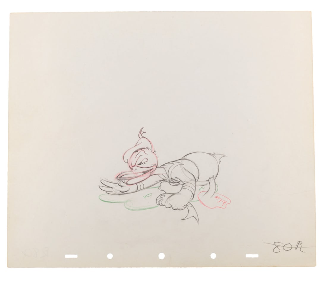 A "Donald's Penguin" Production Drawing. (1 of 2)