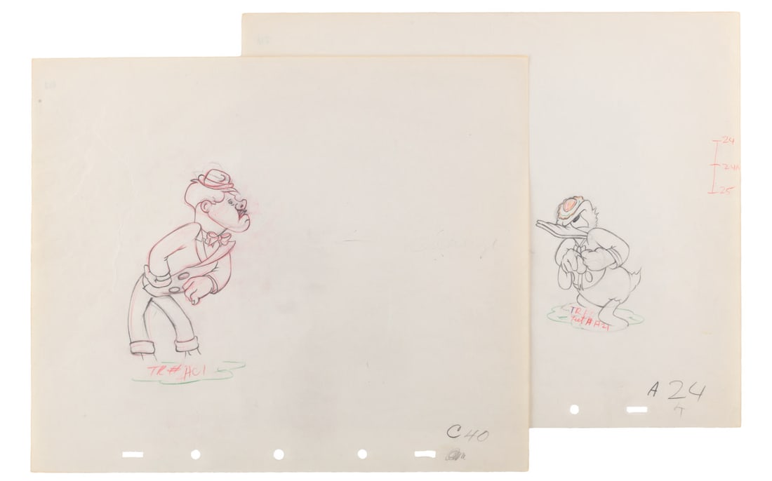 A Pair of "The Autograph Hound" Production Drawings. (1 of 5)