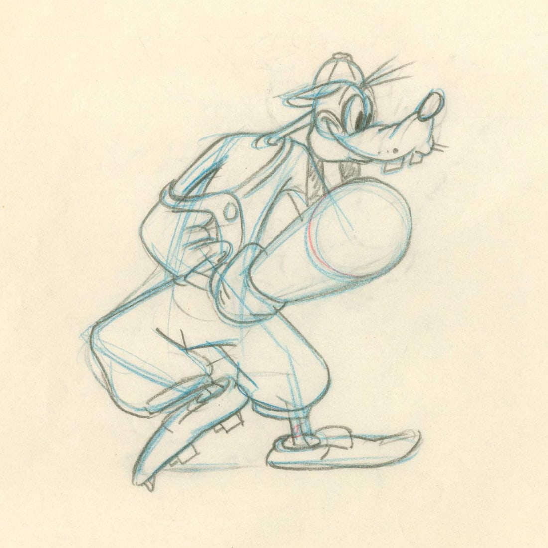 A “How To Play Baseball?? Goofy Production Drawing. (1 of 2)