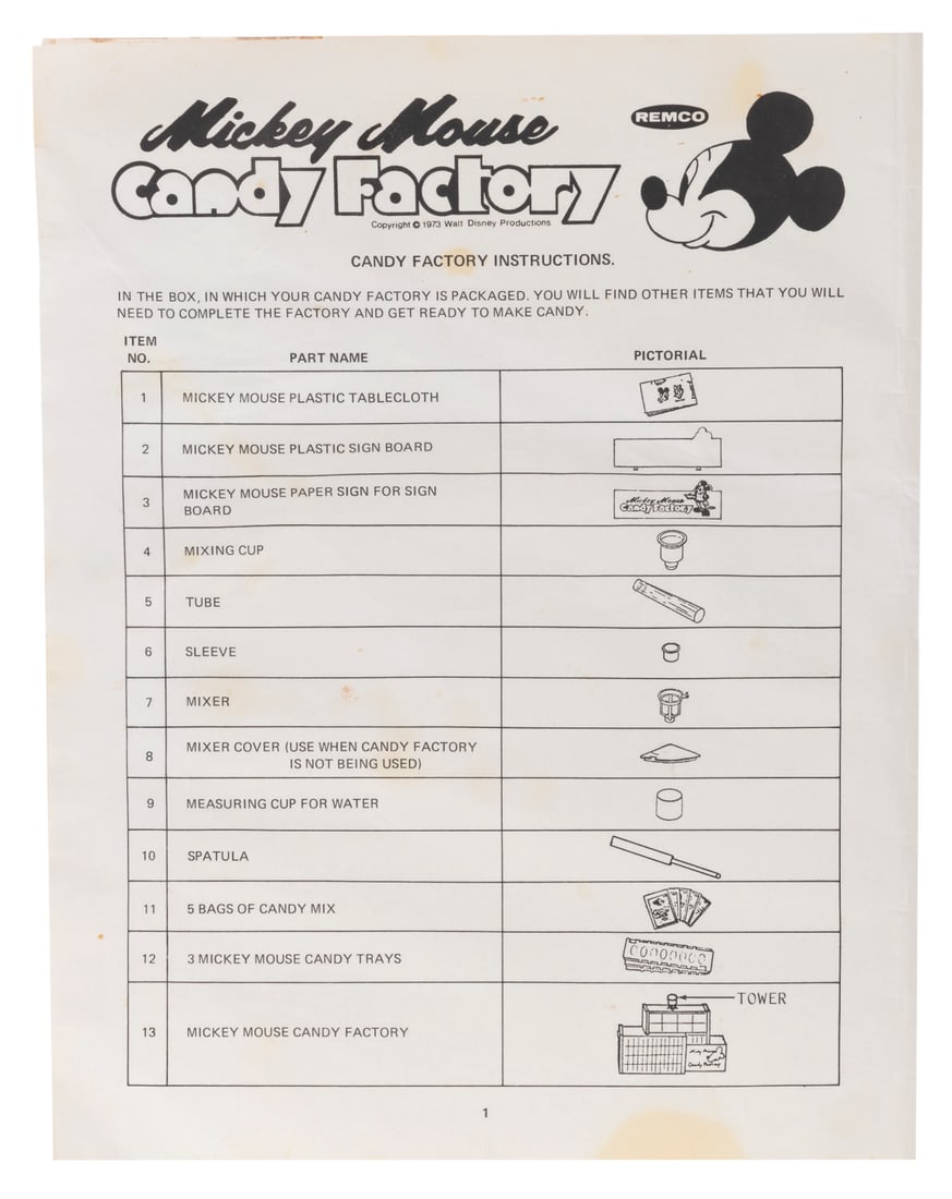 A Remco Mickey Mouse Candy Factory. - 6