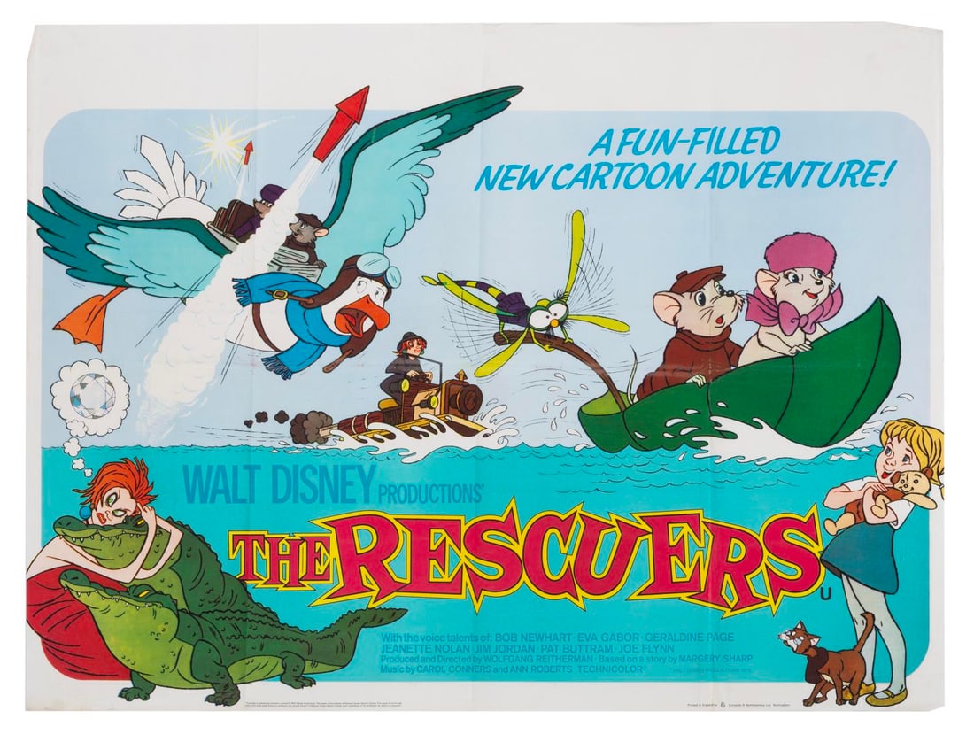 A “The Rescuers?? British Quad Poster. (1 of 1)