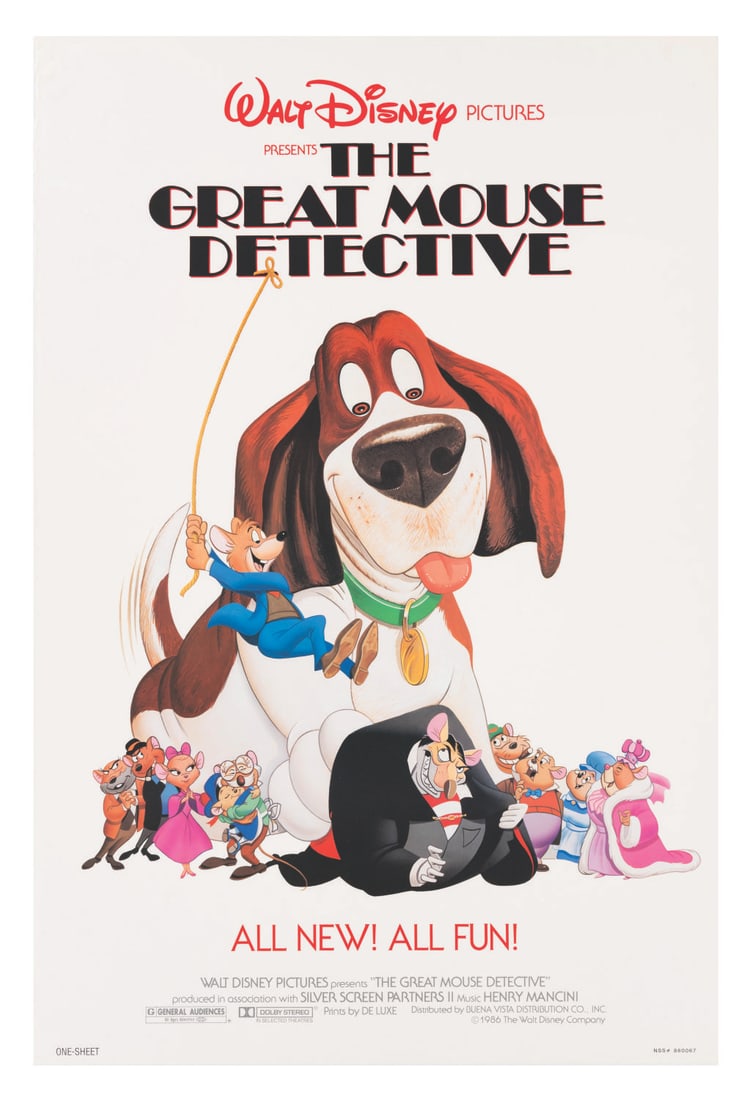 A "Great Mouse Detective" One-Sheet Poster. (1 of 1)