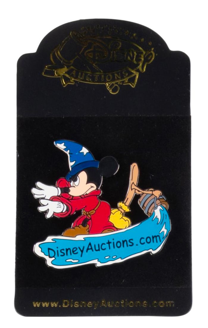 A Trio of Disney Auctions Pins.: (Disney, 2004-05) Three Disney Auctions Gift With Purchase pins released in limited editions ranging between 2,500 and 5,000 pieces. Included are Stitch, Sorcerer Mickey, and Marie from “The Aristoc