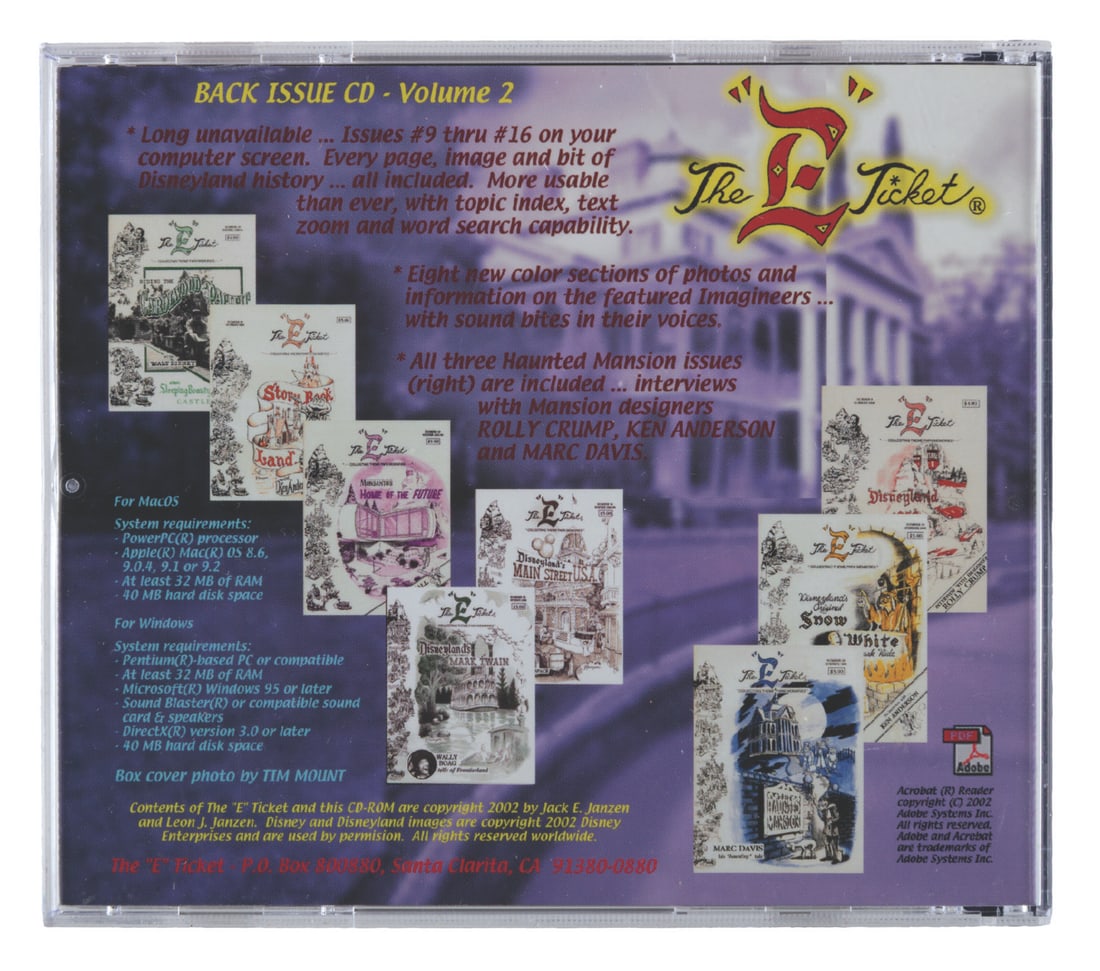 The "E" Ticket Magazine Volume 2 Back Issue CD-Rom. - 4