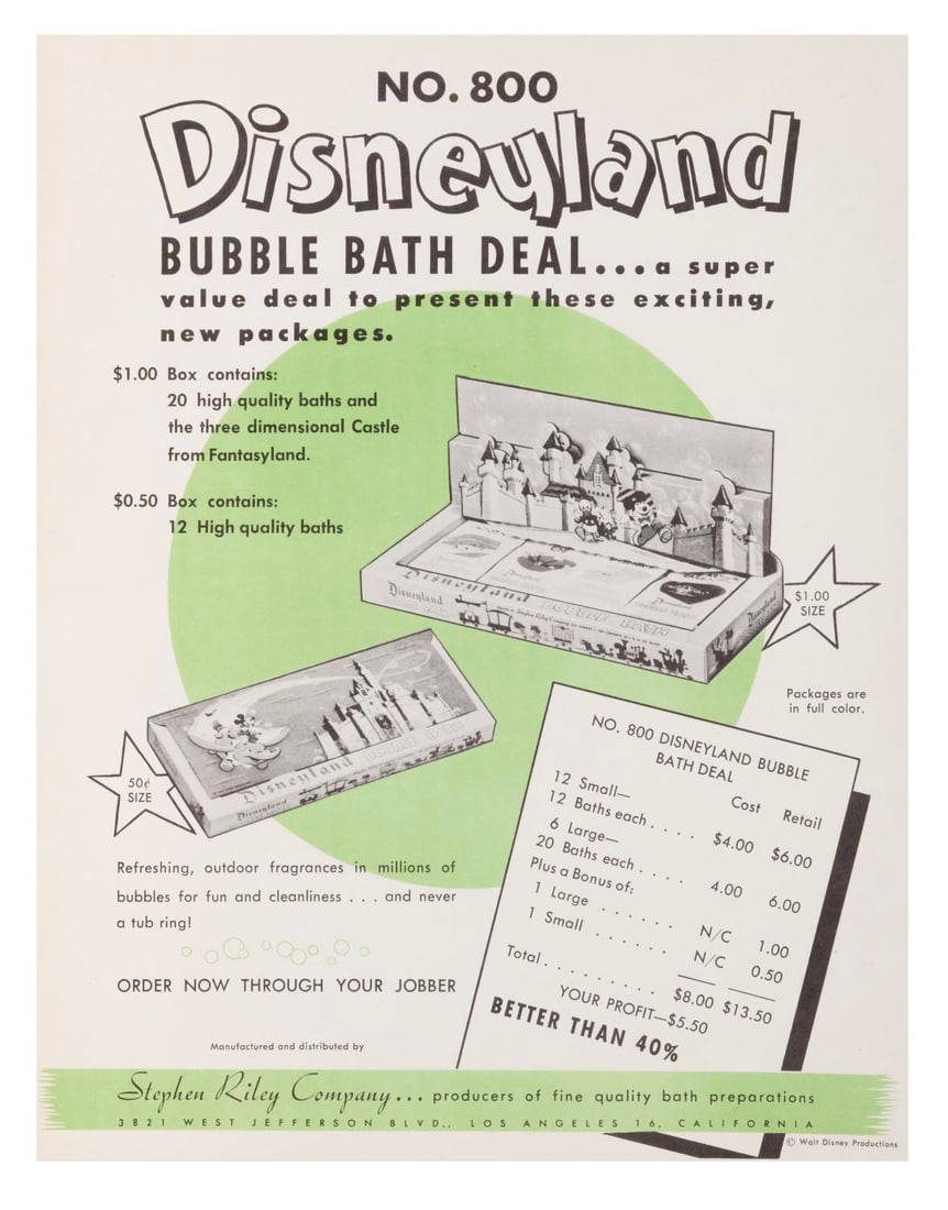 A Disneyland Bubble Bath Deal Print Ad. (1 of 1)