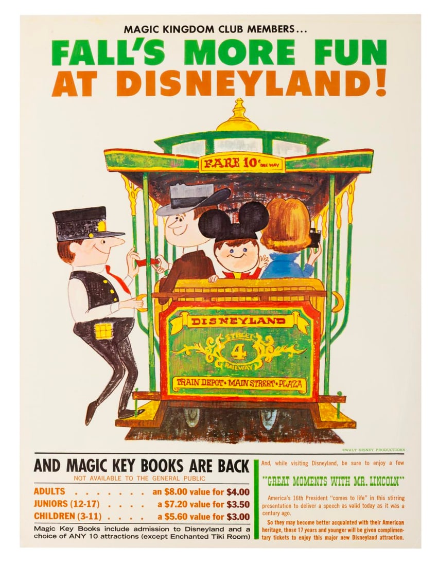 A Disneyland Magic Kingdom Club Ticket Book Flyer. (1 of 1)