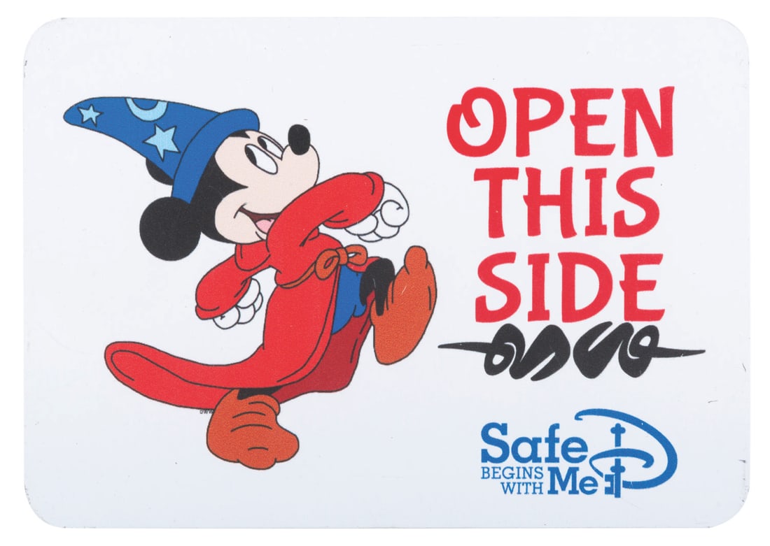 A Mickey Mouse Backstage Safe-D Sign. (1 of 1)