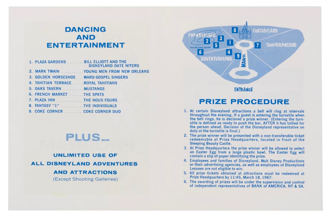 A 1967 Disneyland Spring Fling Program. - 2