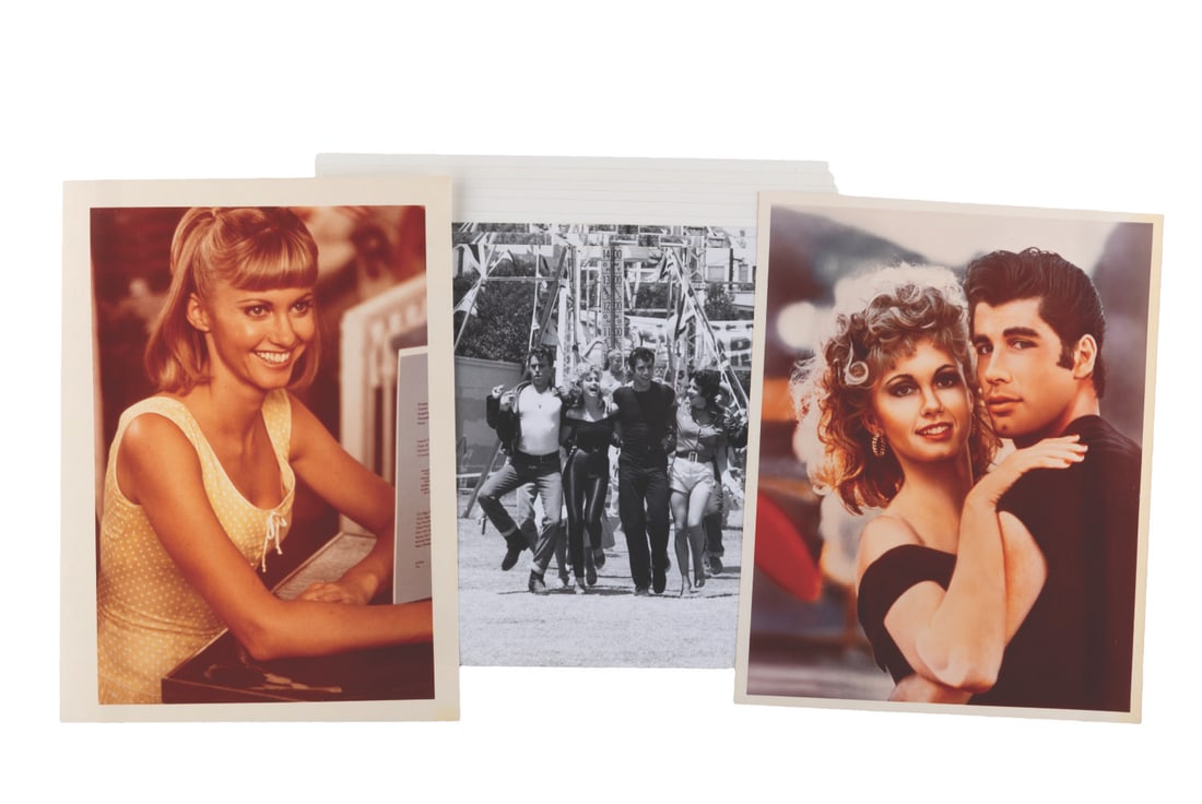 A "Grease" Publicity Photo Collection.: (Paramount, 1978) A collection of 11 "Grease" publicity photos. Included are six from the "Born to Hand Jive" number, one of Sandy, one of Danny and Sandy together as seen in the poster, and an image