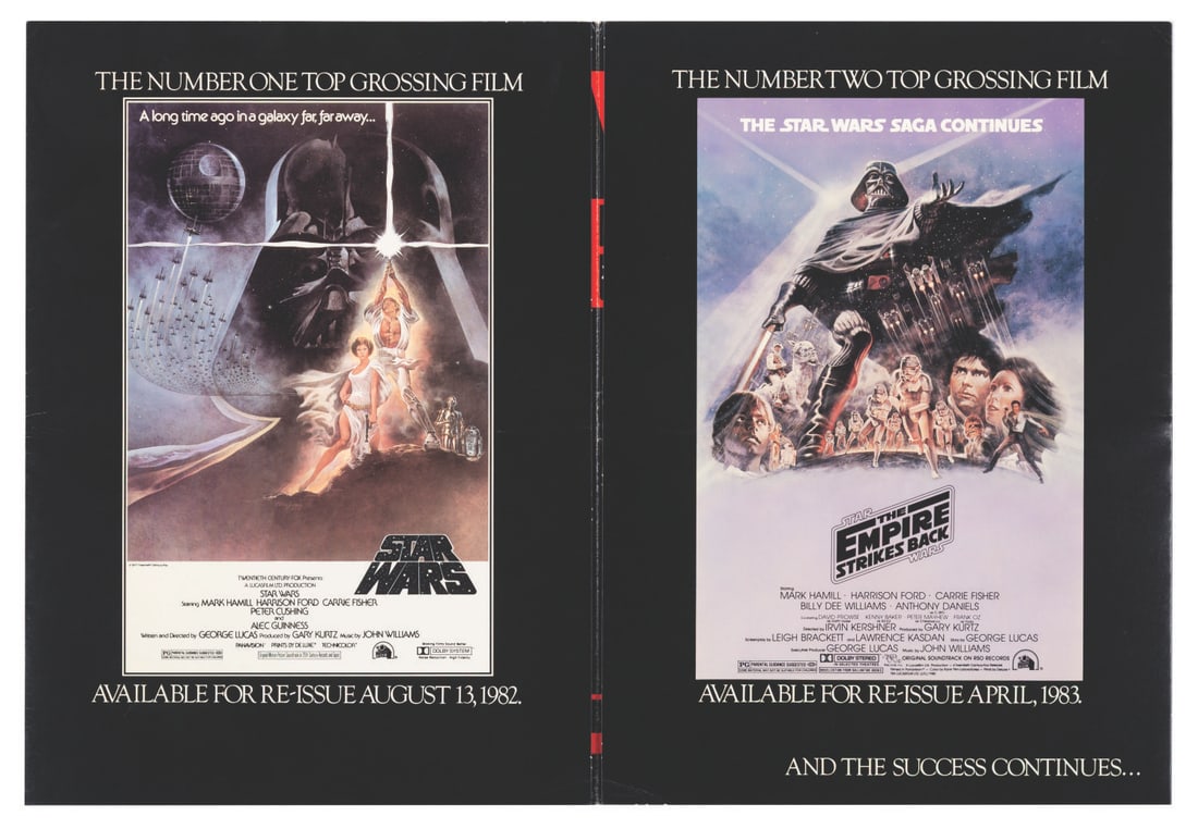 A "Revenge of the Jedi" Production Announcement Ad Insert.: (20th Century-Fox, 1982) A fold-out advertising insert from Variety announcing "Star Wars: Revenge of the Jedi" is now in production. The title changed to the now classic "Return of the Jedi" well