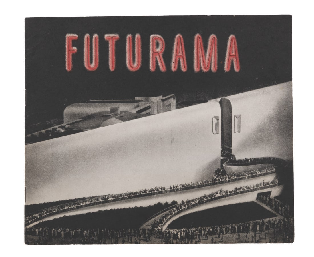 A 1939 New York World's Fair Futurama Program.: (General Motors, 1939) A souvenir program from General Motors' Futurama, the highlight of the Highways and Horizons exhibit at the 1939 New York World's Fair. Designed by Norman Bel Geddes, the