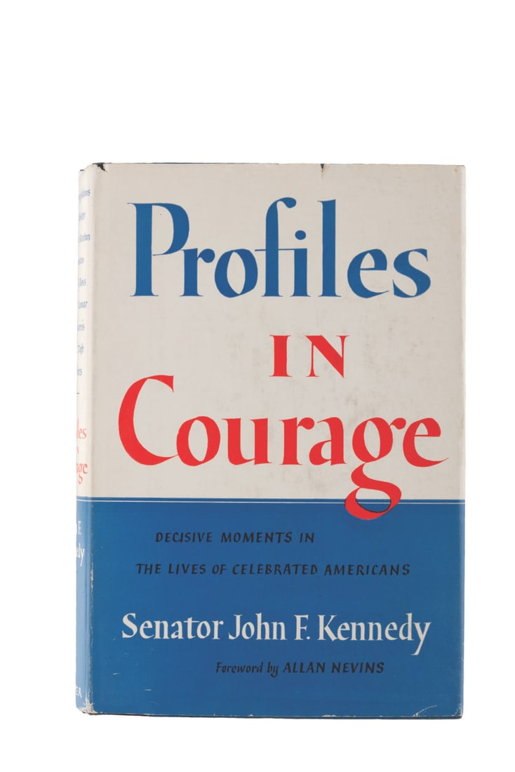 A John F. Kennedy Signed 1st Edition Profiles in Courage.: (Harper, 1956) A first edition of the Pulitzer Prize-winning book Profiles in Courage, written by Senator John F. Kennedy and signed by JFK himself. The future 35th President of the United States