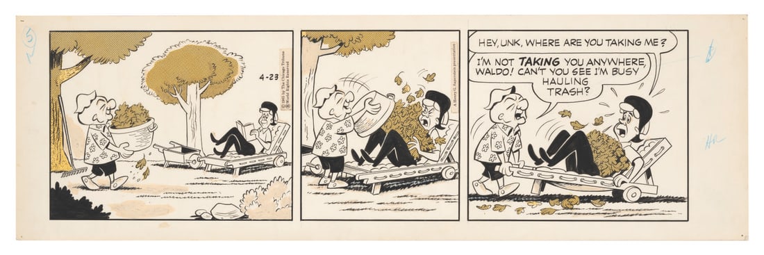 Mr. Magoo Original Comic Strip Art.