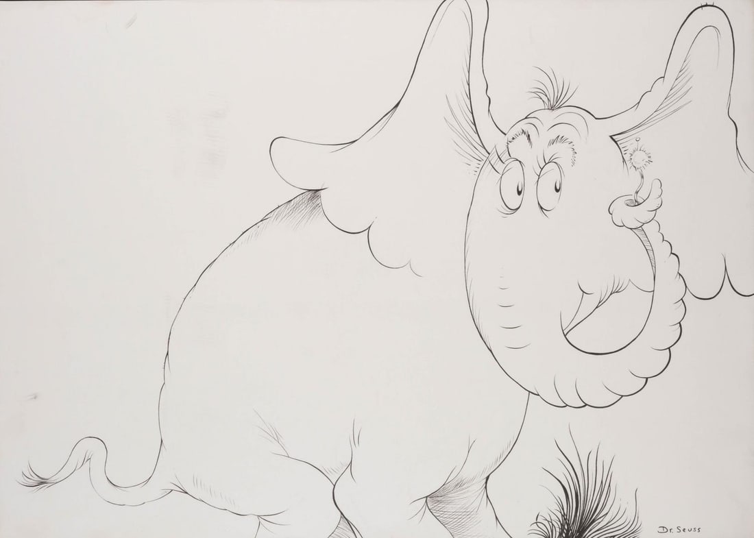 A Horton Hears a Who Original Drawing by Dr. Seuss. (1 of 3)