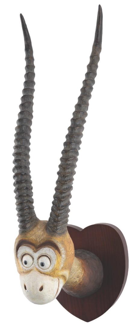 A Dr. Seuss Unorthodox Taxidermy Two Horned Drouberhannis. (1 of 6)