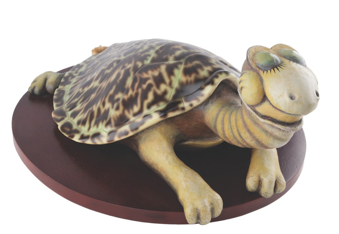 A Dr. Seuss Unorthodox Taxidermy Turtle-Necked Sea-Turtle. (1 of 8)