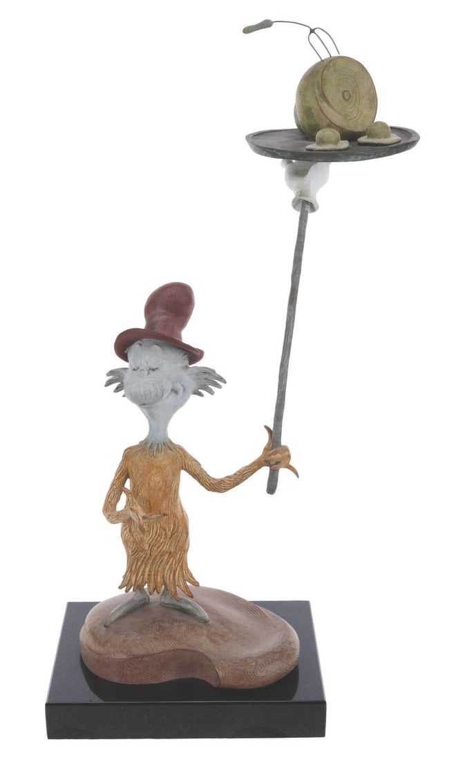 A Limited Edition Bronze Green Eggs and Ham Scultpure. (1 of 7)
