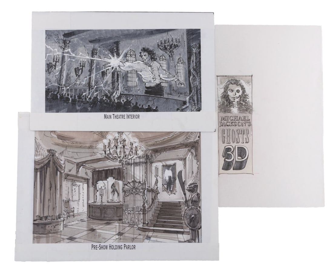 "Michael Jackson's Ghosts" Theme Park Attraction Concept Drawings. (1 of 5)