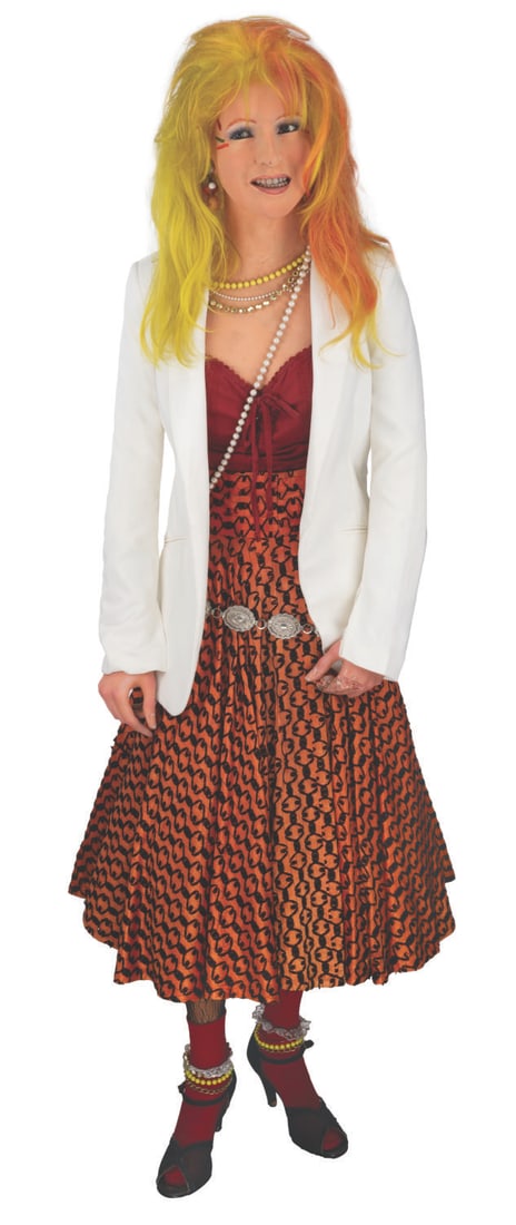 A Hollywood Wax Museum Cyndi Lauper Life-Size Figure.: (Hollywood Wax Museum, 1980s) The original wax life-size figure of pop star Cyndi Lauper from the Hollywood Wax Museum in Los Angeles, California. The "Girls Just Want to Have Fun" singer and Rock and