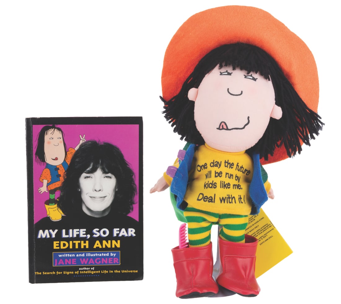 A Lily Tomlin Signed Edith Ann Book and Doll. (1 of 12)