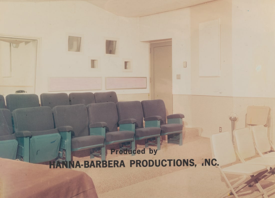 A Hanna-Barbera Title Cel & Screening Room Background. (1 of 3)