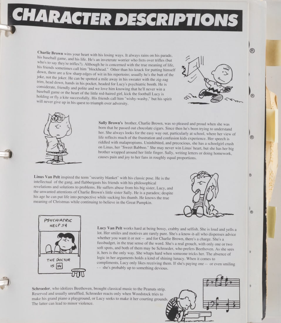 A "Peanuts" Character Portfolio Style Guide. - 4