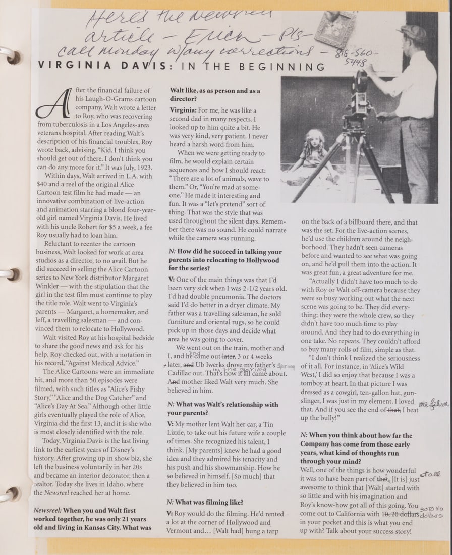 Virginia Davis' Personal Scrapbook. - 11