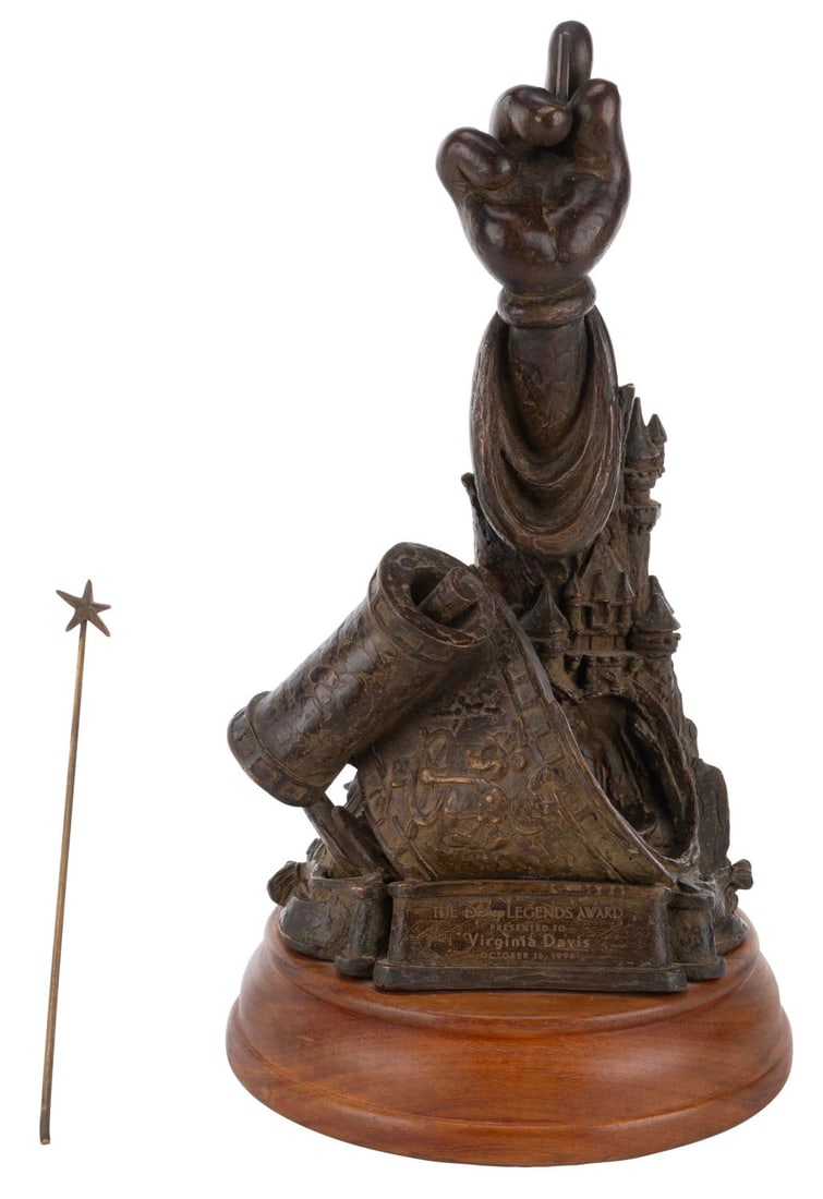 Virginia Davis' Disney Legends Award.: (Disney, 1998) Virginia Davis' Disney Legends award, presented to the actress at the October 16, 1998, ceremony. Davis was the Disney Studio's first non-animated star, appearing in 15 shorts of