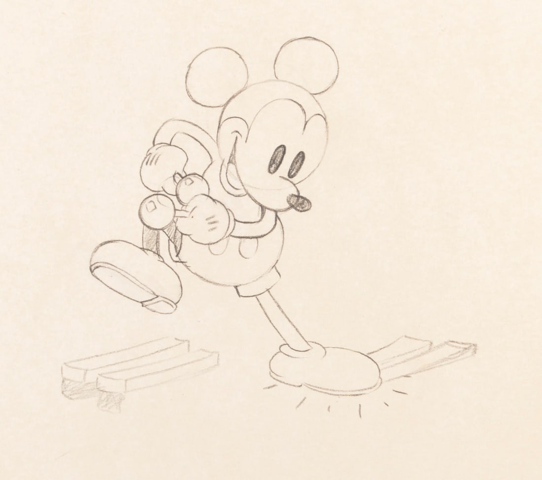 A "Mickey's Gala Premier" Mickey Mouse Production Drawing. (1 of 2)