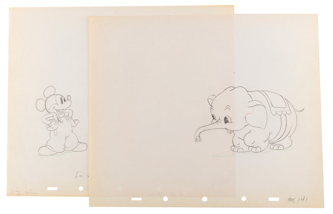 A Pair of "Mickey's Elephant" Production Drawings. (1 of 5)