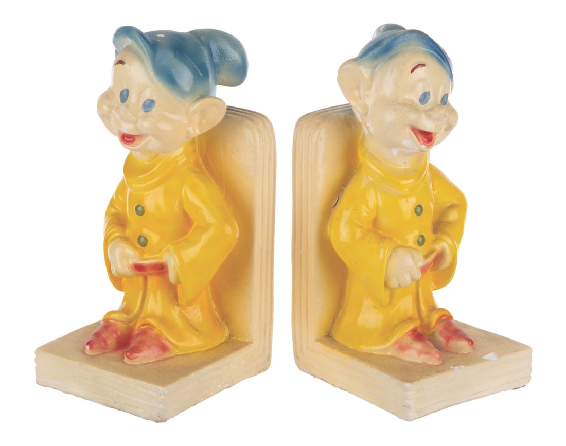 A Set of "Snow White" Dopey Bookends by La Mode. (1 of 10)
