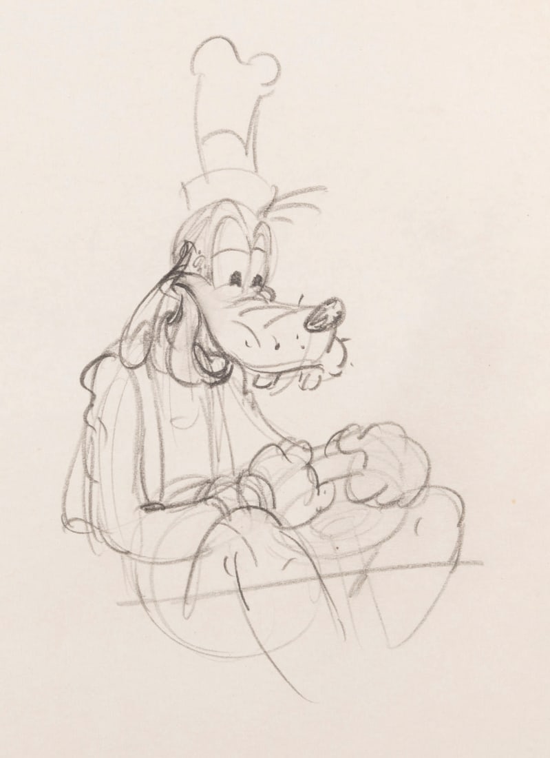 A "Mickey's Trailer" Goofy Production Drawing. (1 of 2)