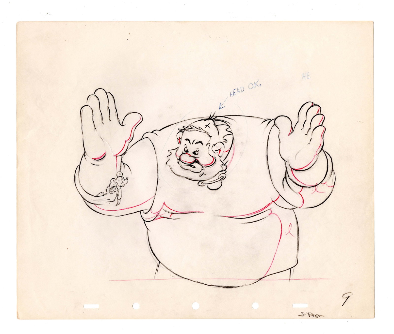 A "The Brave Little Tailor" Production Drawing. (1 of 1)