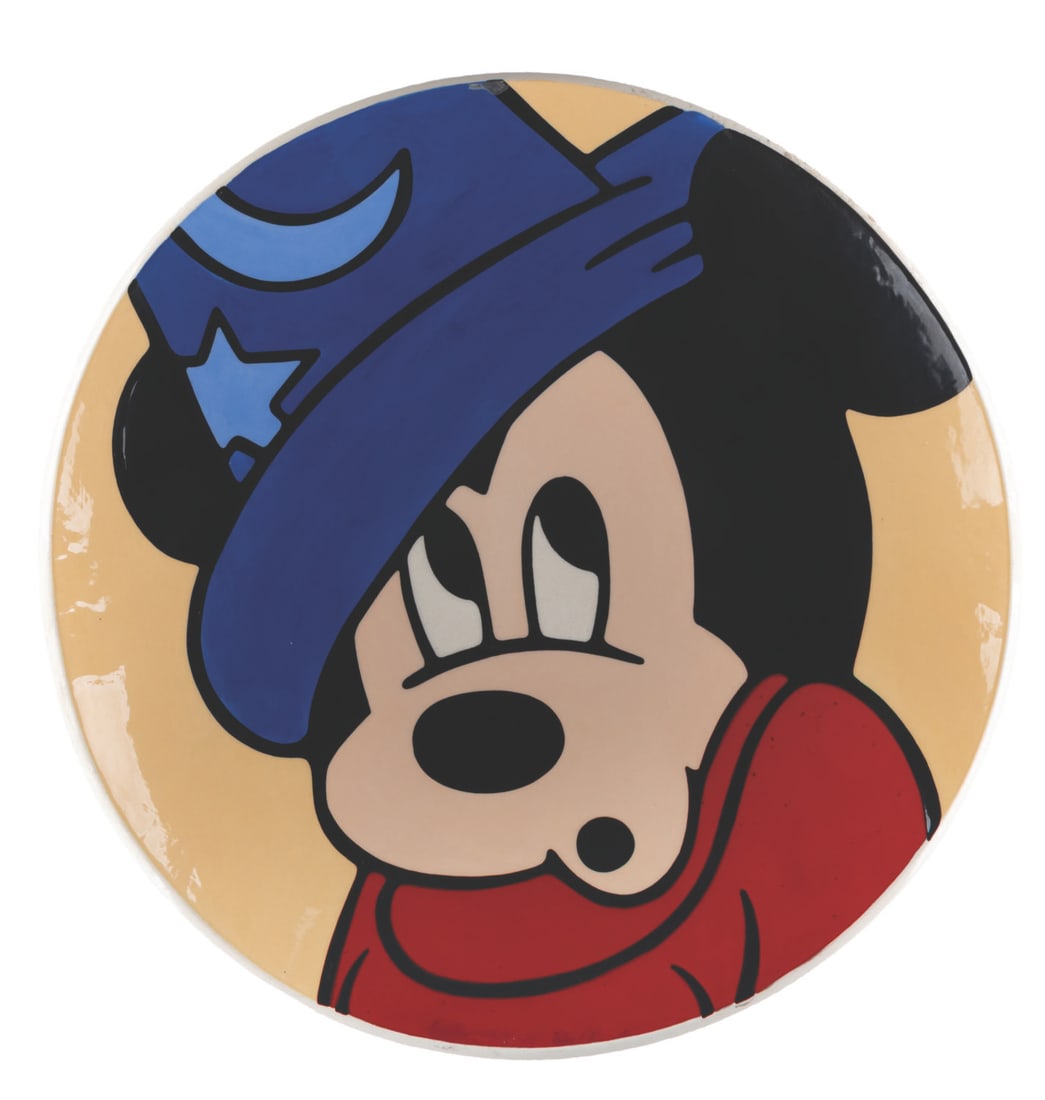 A "Fantasia" Sorcerer Mickey Charger Plate. (1 of 3)